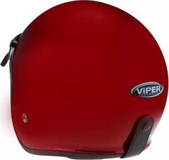 ViPER RS-V06 Plus Open Face Motorcycle Helmet - Burgundy