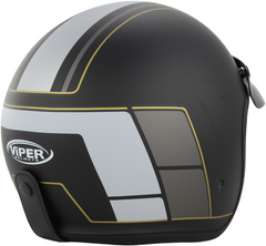 ViPER RS-V06 Plus Open Face Motorcycle Helmet - Route Matt Grey
