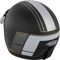 ViPER RS-V06 Plus Open Face Motorcycle Helmet - Route Matt Grey
