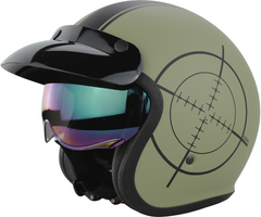 ViPER RS-V06 Plus Open Face Motorcycle Helmet - Scope Matt Green