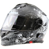 ViPER RS-V171 Flip Up Motorcycle Helmet - Matt Skull