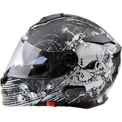ViPER RS-V171 Flip Up Motorcycle Helmet - Matt Skull