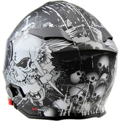 ViPER RS-V171 Flip Up Motorcycle Helmet - Matt Skull
