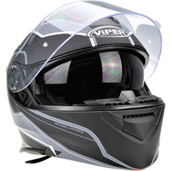 ViPER RS-V171 Zone Flip Up Motorcycle Helmet - Matt Black/Grey