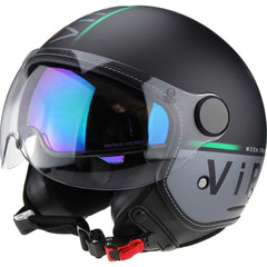 ViPER RS-V19 Open Face Motorcycle Helmet - Forza Black Matt