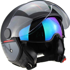 ViPER RS-V19 Open Face Motorcycle Helmet - Forza Black Matt