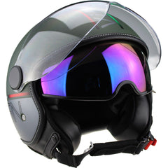 ViPER RS-V19 Open Face Motorcycle Helmet - Forza Green Matt