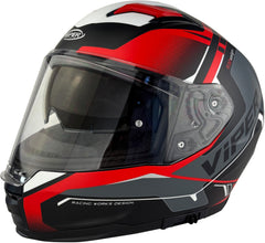 ViPER RS-V255 Full Face Motorcycle Helmet - Reactor Matt Black/Red