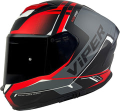 ViPER RS-V255 Full Face Motorcycle Helmet - Reactor Matt Black/Red