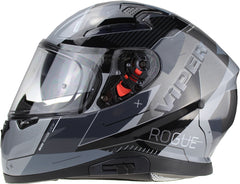 ViPER RS-V95 Full Face Motorcycle Helmet - Rogue Black/Grey