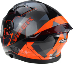 ViPER RS-V95 Full Face Motorcycle Helmet - Rogue Black/Orange