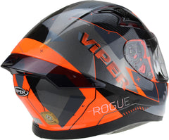 ViPER RS-V95 Full Face Motorcycle Helmet - Rogue Black/Orange
