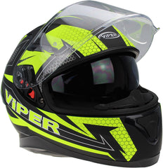 ViPER RS-V95 Full Face Motorcycle Helmet - Spirit Fluo