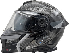 ViPER RS-V121 v8 Flip Up Blinc Bluetooth Motorcycle Helmet - Carbone