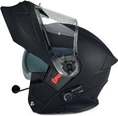 ViPER RS-V121 v8 Flip Up Blinc Bluetooth Motorcycle Helmet - Matt Black
