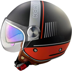 ViPER RS-V19 Open Face Motorcycle Helmet - Nano Black/Orange