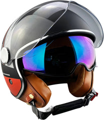 ViPER RS-V19 Open Face Motorcycle Helmet - Nano Black/Orange