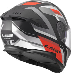 LS2 FF808 Stream II Full Face Motorcycle Helmet - Vintage Black/Grey/Red