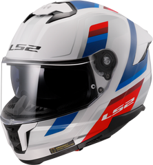 LS2 FF808 Stream II Full Face Motorcycle Helmet - Vintage White/Blue/Red