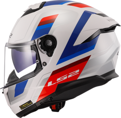 LS2 FF808 Stream II Full Face Motorcycle Helmet - Vintage White/Blue/Red