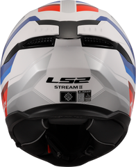 LS2 FF808 Stream II Full Face Motorcycle Helmet - Vintage White/Blue/Red