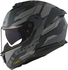 LS2 FF808 Stream II Full Face Motorcycle Helmet - Shadow Matt Titanium/Grey