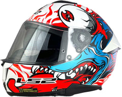 LS2 FF808 Stream II Full Face Motorcycle Helmet - Inferno White/Blue