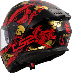 LS2 FF808 Stream II Full Face Motorcycle Helmet - Drako Black/Red