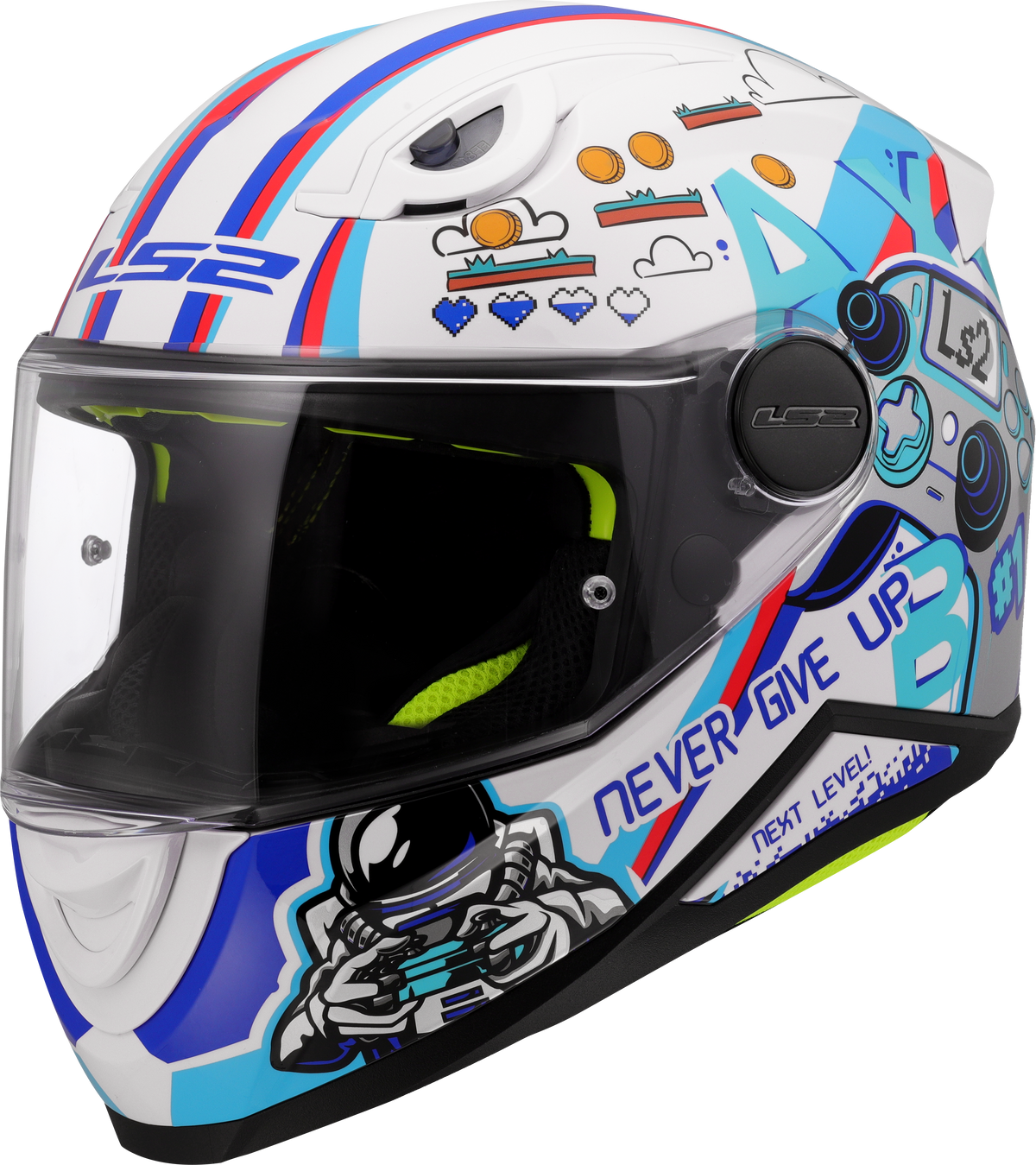 LS2 FF812 Kid Full Face Motorcycle Helmet - Next Level White