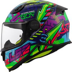 LS2 FF812 Kid Full Face Motorcycle Helmet - Svent Blue/Green