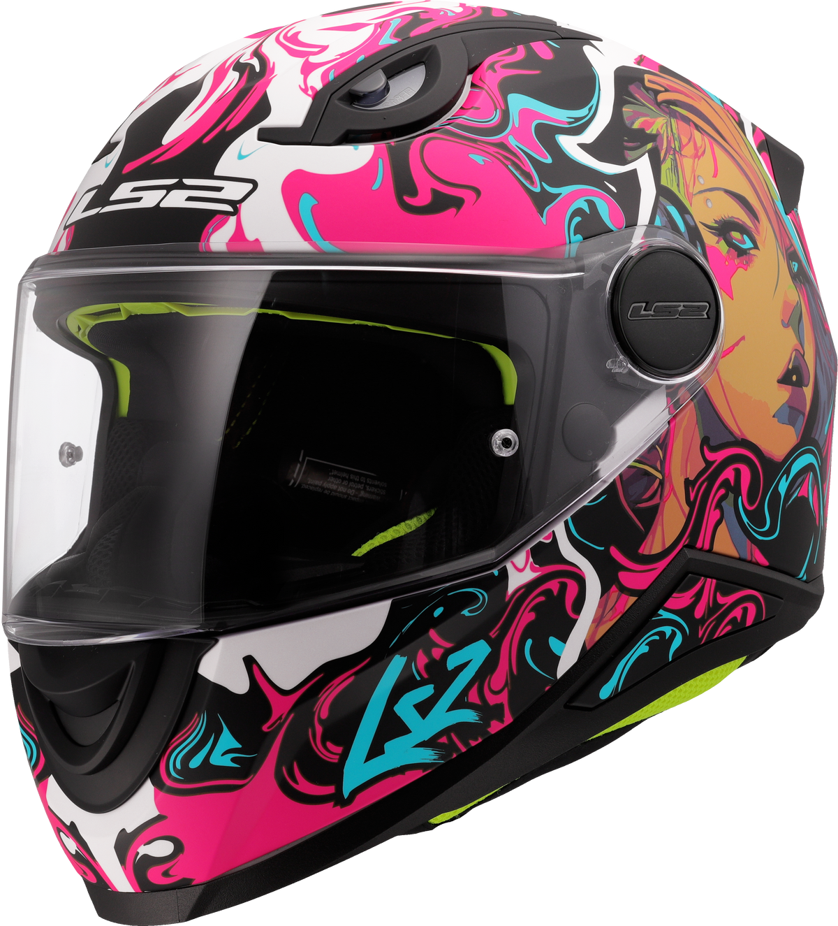LS2 FF812 Kid Full Face Motorcycle Helmet - Cyberg Purple/Cyan
