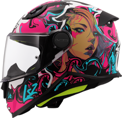 LS2 FF812 Kid Full Face Motorcycle Helmet - Cyberg Purple/Cyan