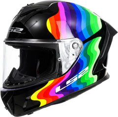 LS2 FF820 Rapid III Full Face Motorcycle Helmet - Flow Black/Multi