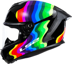 LS2 FF820 Rapid III Full Face Motorcycle Helmet - Flow Black/Multi
