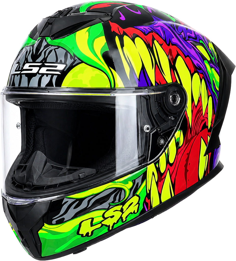 LS2 FF820 Rapid III Full Face Motorcycle Helmet - Lycant Purple/Green