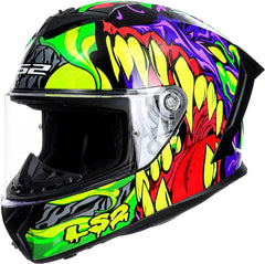 LS2 FF820 Rapid III Full Face Motorcycle Helmet - Lycant Purple/Green