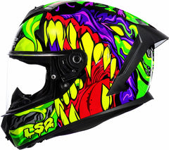 LS2 FF820 Rapid III Full Face Motorcycle Helmet - Lycant Purple/Green