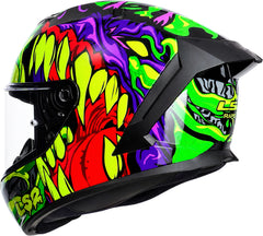 LS2 FF820 Rapid III Full Face Motorcycle Helmet - Lycant Purple/Green