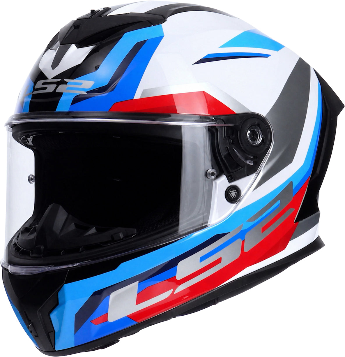 LS2 FF820 Rapid III Full Face Motorcycle Helmet - Hyper White/Blue/Red