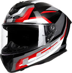 LS2 FF820 Rapid III Full Face Motorcycle Helmet - Hyper Black/Red
