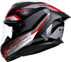 LS2 FF820 Rapid III Full Face Motorcycle Helmet - Hyper Black/Red