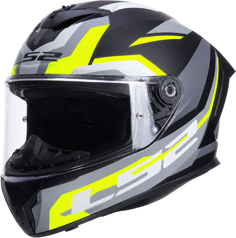 LS2 FF820 Rapid III Full Face Motorcycle Helmet - Hyper Black/H-V Yellow