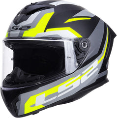 LS2 FF820 Rapid III Full Face Motorcycle Helmet - Hyper Black/H-V Yellow