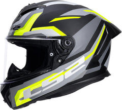 LS2 FF820 Rapid III Full Face Motorcycle Helmet - Hyper Black/H-V Yellow