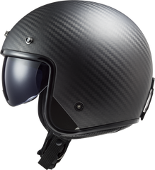 LS2 OF601 Bob II Open Face Motorcycle Helmet - Carbon
