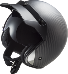 LS2 OF601 Bob II Open Face Motorcycle Helmet - Carbon