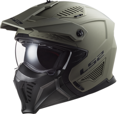 LS2 OF606 Drifter Open Face Motorcycle Helmet - Matt Sand Olive