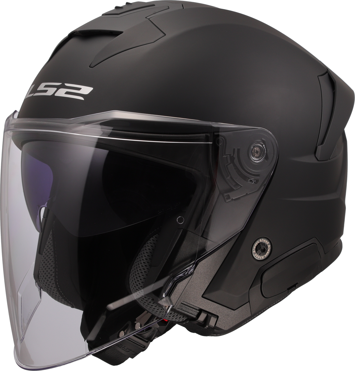 LS2 OF618 Verso II Open Face Motorcycle Helmet - Matt Black