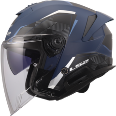 LS2 OF618 Verso II Open Face Motorcycle Helmet - Air Navy Blue