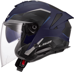 LS2 OF618 Verso II Open Face Motorcycle Helmet - Air Navy Blue